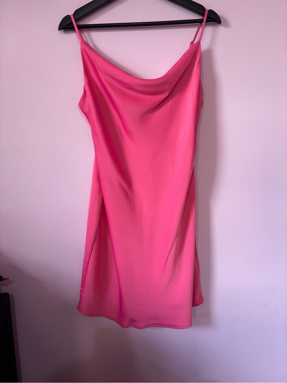 Urban Outfitters Hot Pink Satin Slip Dress